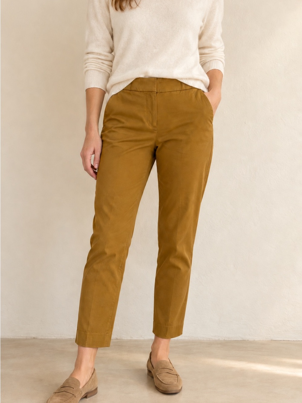 J.Crew Remi Caramel Mustard Brown Ankle Pants Size 4